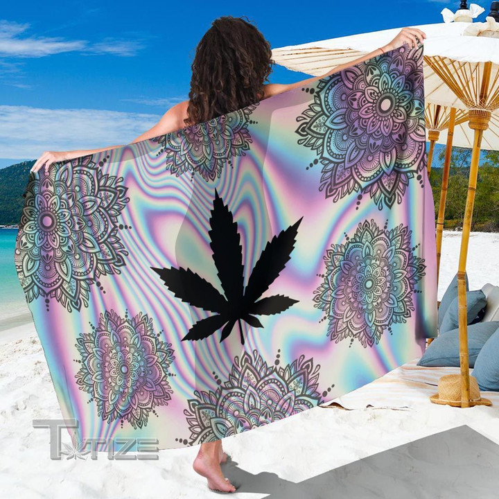 Mandala Weed Hologram All Over Print Beach Sarong
