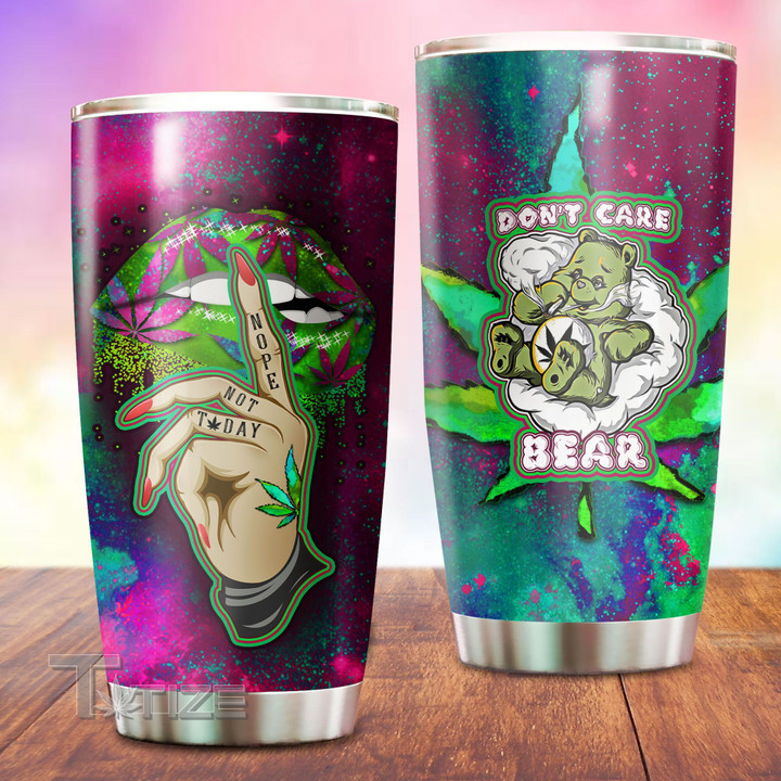 Weed Leaf Don't Care Bare Lip 20Oz, 30Oz Stainless Steel Tumbler