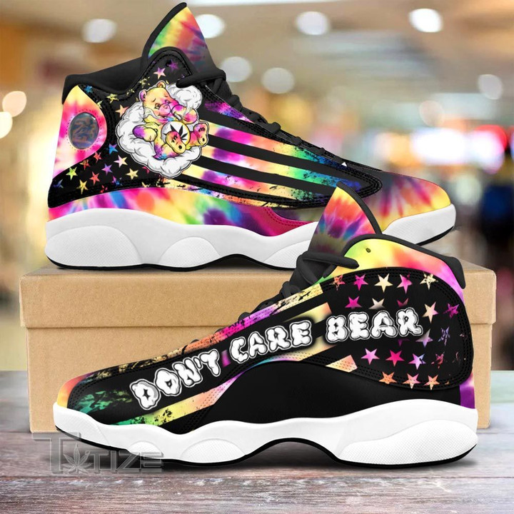 Weed Don't Care Bear Flag Tie Dye 13 Sneakers XIII Shoes