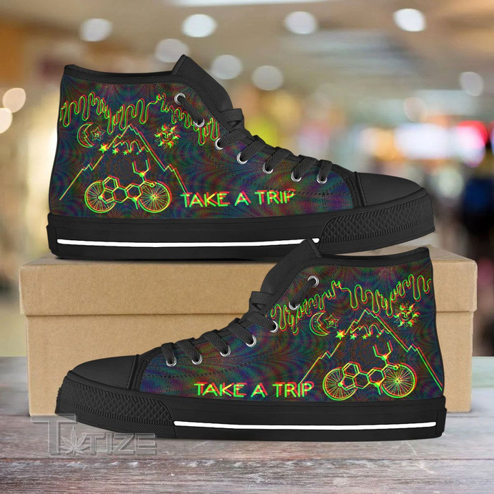 1943 Hofmann Bicycle Day Take A Trip Unisex High Top Canvas Shoes