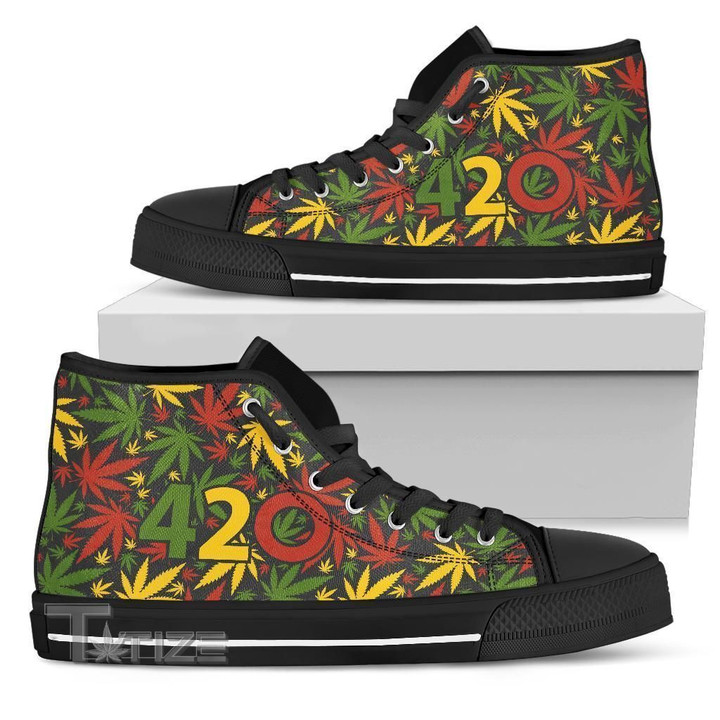 420 Weed High top Shoes Fashion