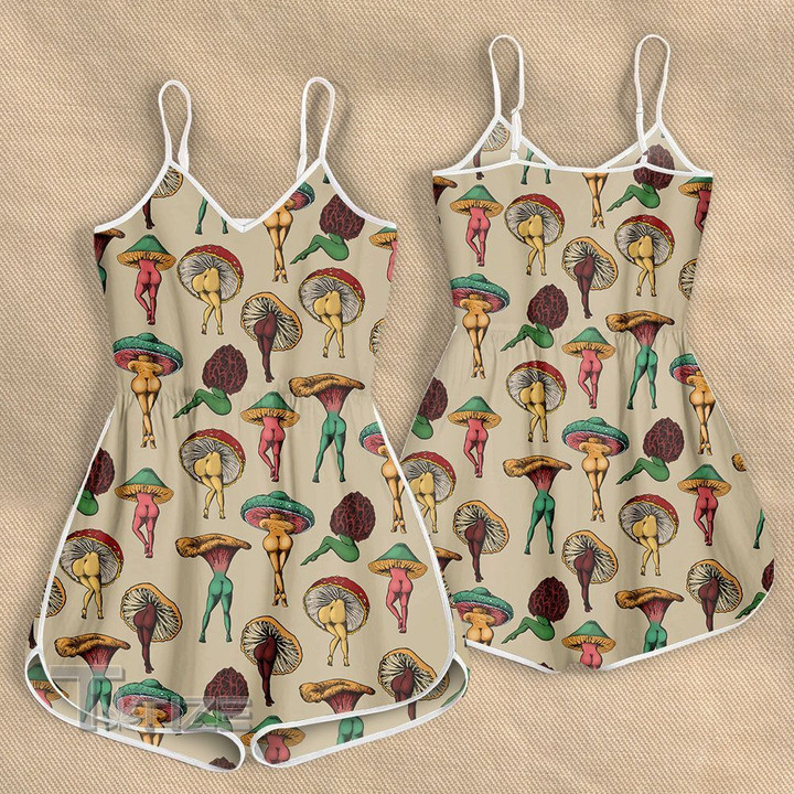 Mushroom Sexy Pattern Rompers For Women
