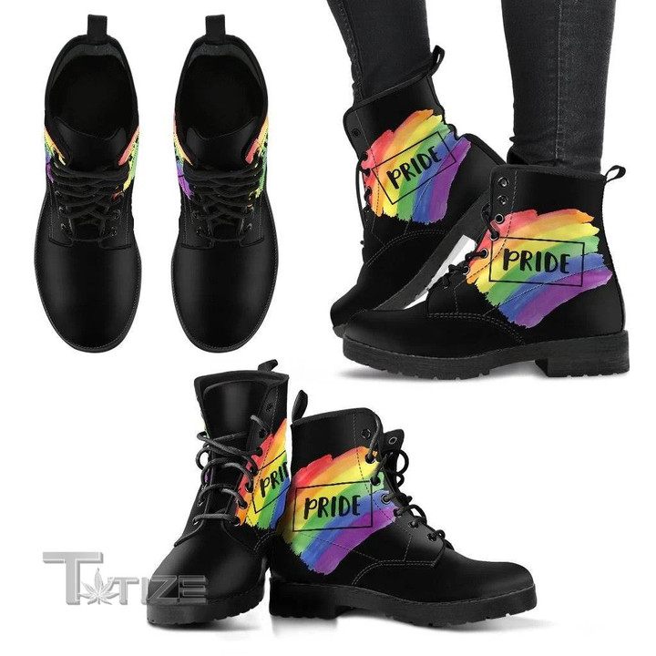 Gay Pride Boots Leather Boots
