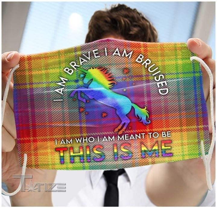 LGBT unicorn i am brave rainbow Face Mask PM 2.5 3pcs