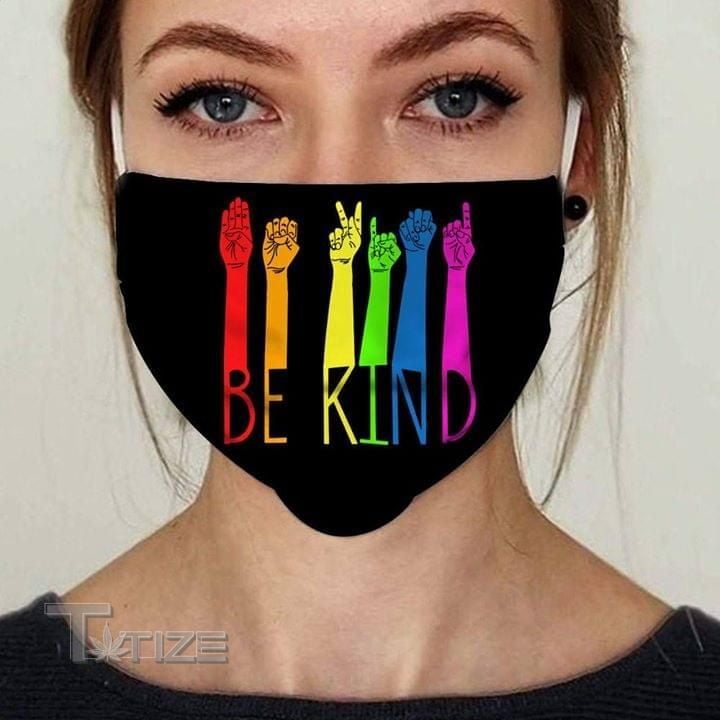 LGBT Be kind rainbow color Face Mask PM 2.5 3pcs