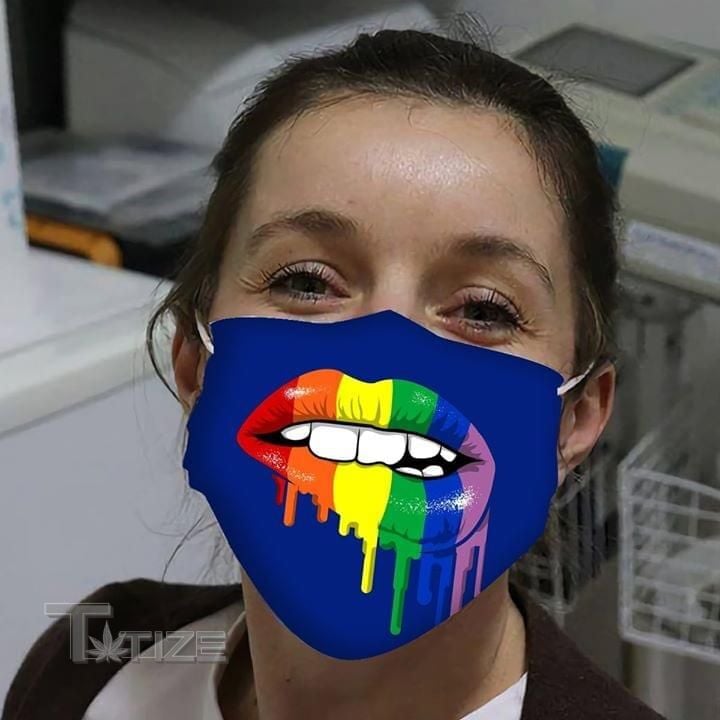 LGBT lips rainbow Face Mask PM 2.5 3pcs