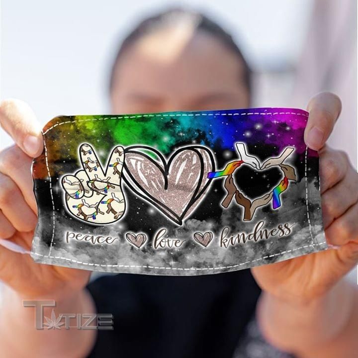 LGBT peace love kindness Face Mask PM 2.5 3pcs