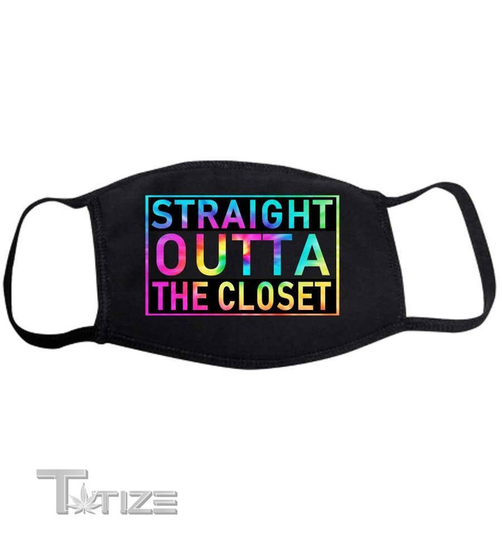 Straight Outta The Closet LGBT Rainbow Face Mask PM 2.5 3pcs