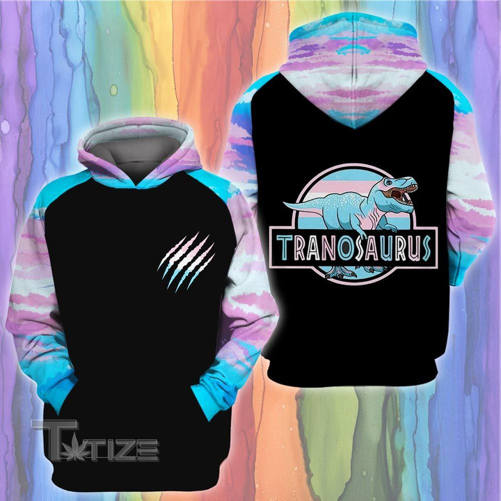LGBT Dinosaur Transgende Tranosaurus 3D All Over Printed Shirt, Sweatshirt, Hoodie, Bomber Jacket Size S - 5XL