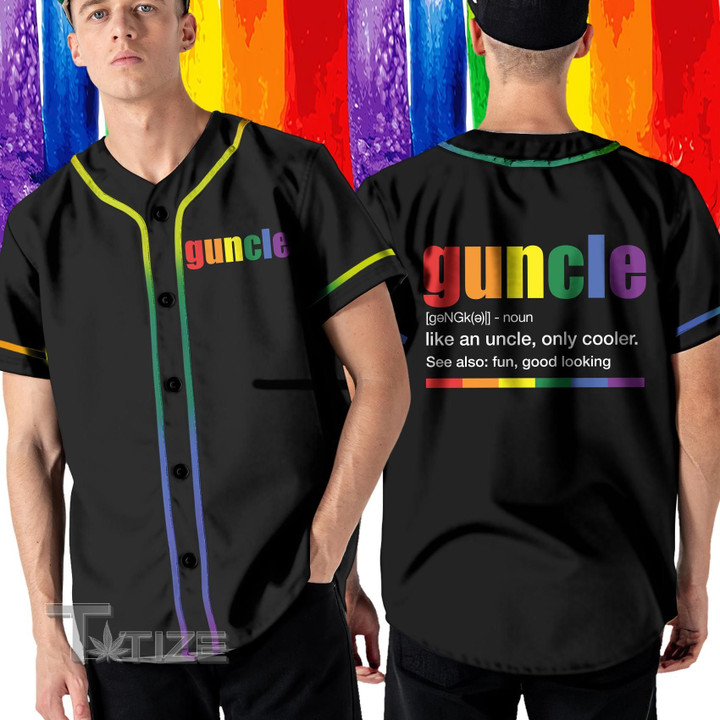 LGBT Gay Guncle Like an Uncle Baseball Shirt