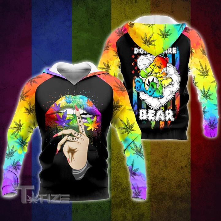 Weed LGBT Bear Lip 3D All Over Printed Shirt, Sweatshirt, Hoodie, Bomber Jacket Size S - 5XL