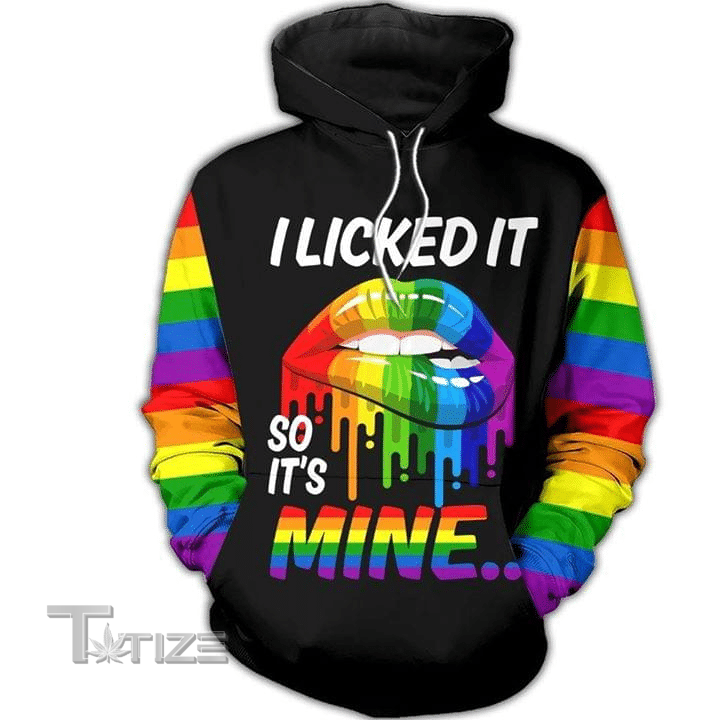 LGBT lip i licked it so it's mine 3D All Over Printed Shirt, Sweatshirt, Hoodie, Bomber Jacket Size S - 5XL