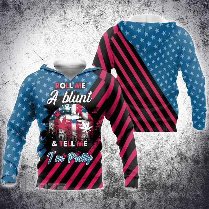 Weed Lip American Flag independence 4th july 3D All Over Printed Shirt, Sweatshirt, Hoodie, Bomber Jacket Size S - 5XL