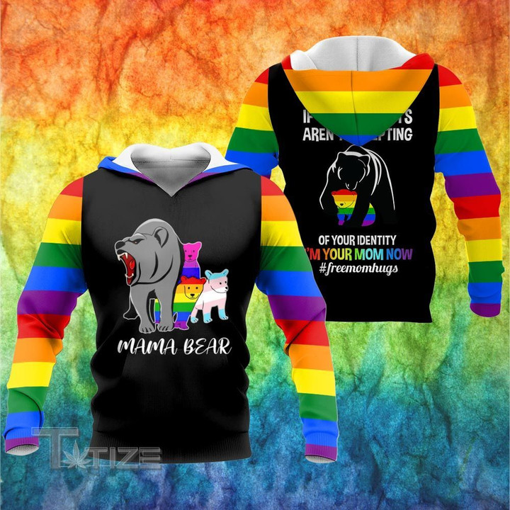 LGBT mama bear free mom hug 3D All Over Printed Shirt, Sweatshirt, Hoodie, Bomber Jacket Size S - 5XL