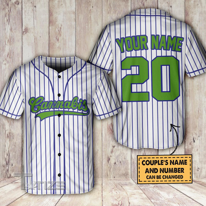 420 canna custom name and number Baseball Shirt