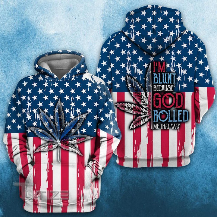 Weed American Flag independence 4th july 3D All Over Printed Shirt, Sweatshirt, Hoodie, Bomber Jacket Size S - 5XL