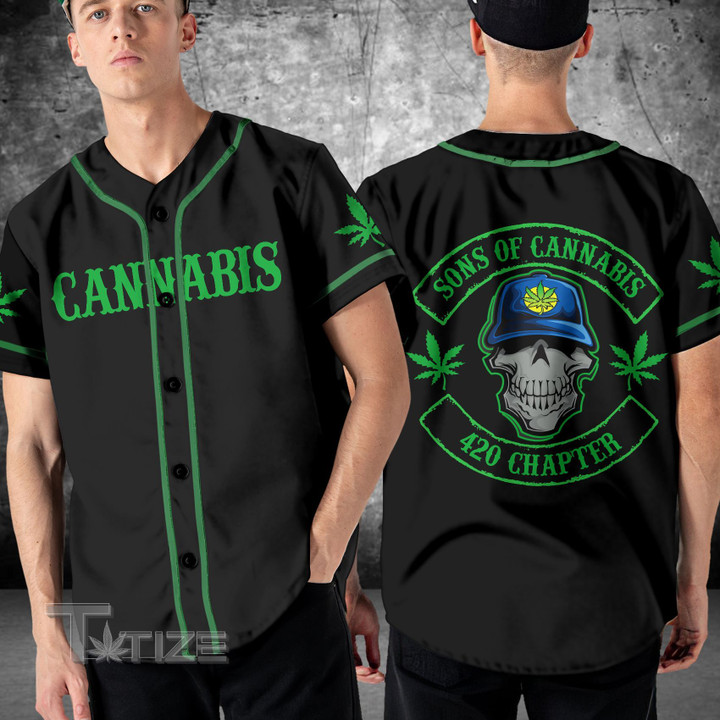 420 Weed Sons of Cannabis 420 Chapter Baseball Shirt