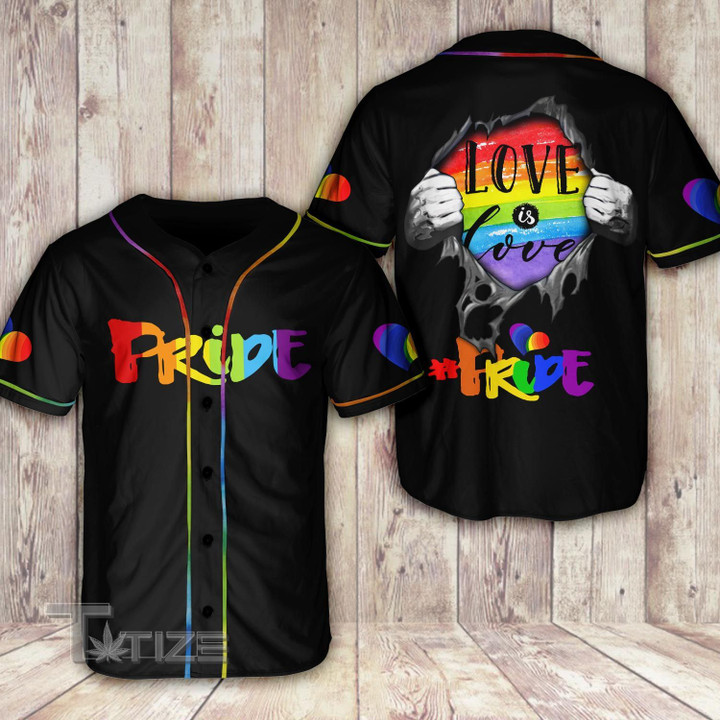LGBT love is love pride Baseball Shirt