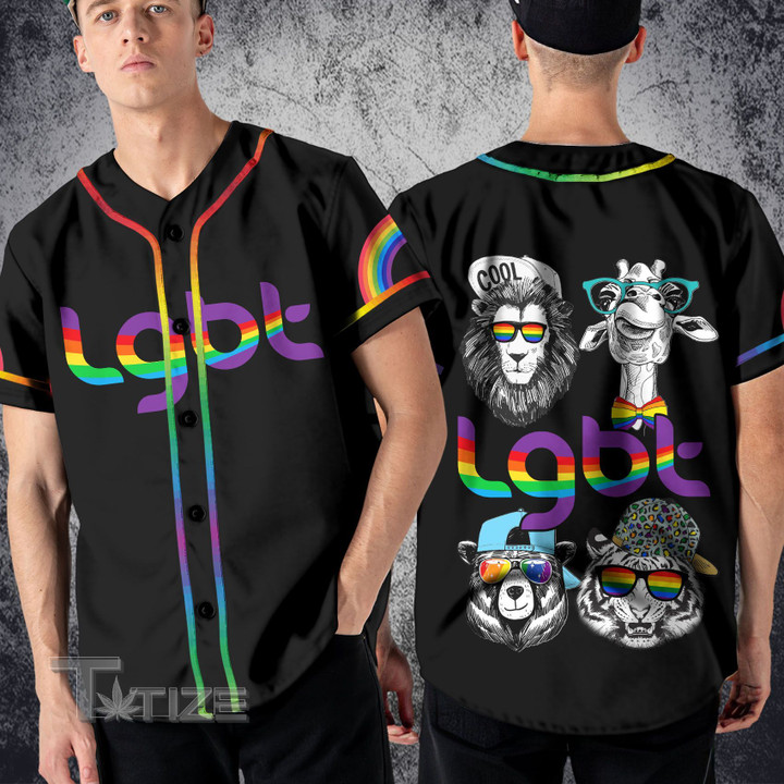 LGBT wild animals Baseball Shirt