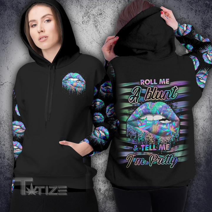 Weed Lip Rollme Blunt 3D All Over Printed Shirt, Sweatshirt, Hoodie, Bomber Jacket Size S - 5XL