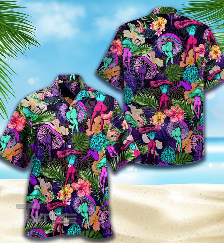 Mushroom Tropical Sexy All Over Printed Hawaiian Shirt Size S - 5XL