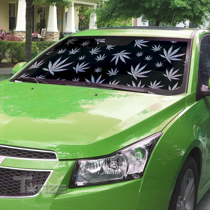 Weed leaf hologram pattern Car Windshield Sun Shade