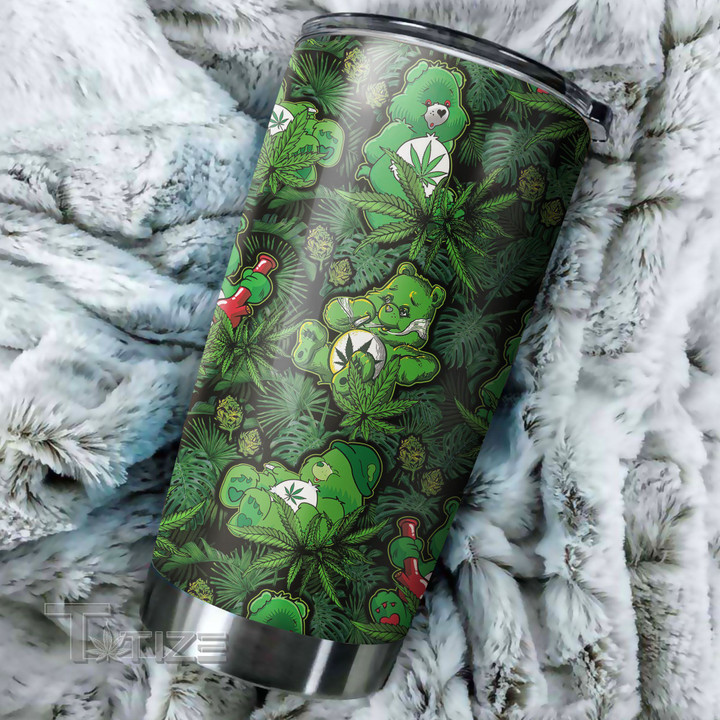 Weed Don't Care Bear Tropical 20Oz, 30Oz Stainless Steel Tumbler