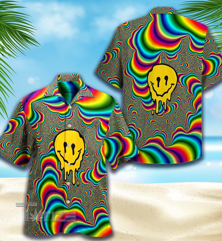 LSD Psychedelic All Over Printed Hawaiian Shirt Size S - 5XL
