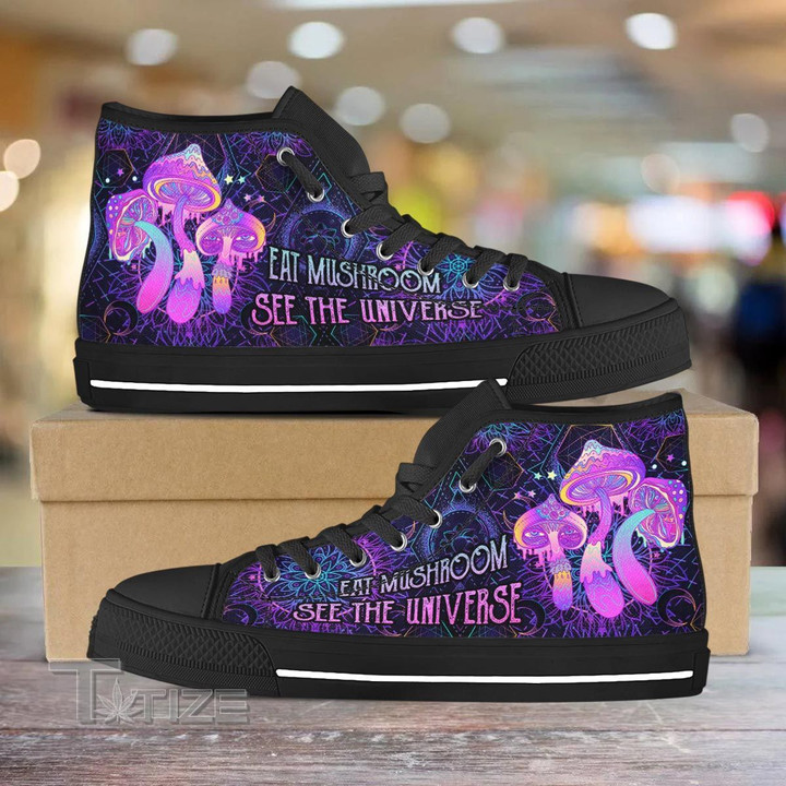 Mushroom Psychedelic Unisex High Top Canvas Shoes