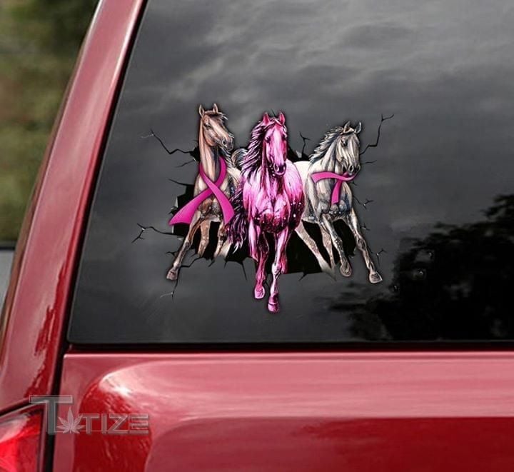 Breast Cancer Awareness Horse Decal