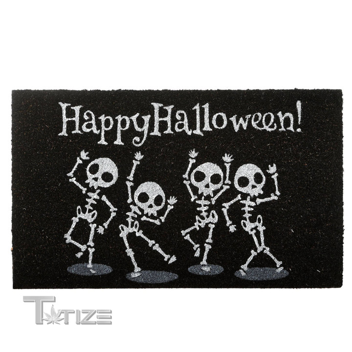Halloween horror skeleton skull Doormat