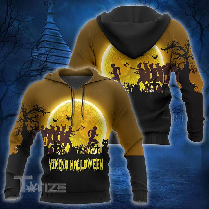 Halloween pumpkin horror vikings 3D All Over Printed Shirt, Sweatshirt, Hoodie, Bomber Jacket Size S - 5XL