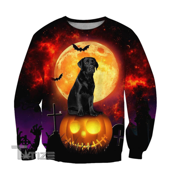 Halloween pumpkin horror labrador dog 3D All Over Printed Shirt, Sweatshirt, Hoodie, Bomber Jacket Size S - 5XL