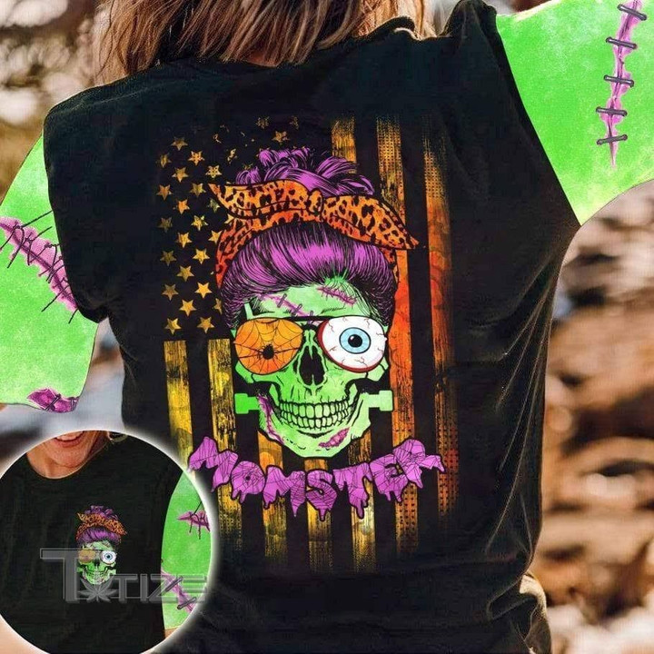 Halloween pumpkin horror skull momster 3D All Over Printed Shirt, Sweatshirt, Hoodie, Bomber Jacket Size S - 5XL