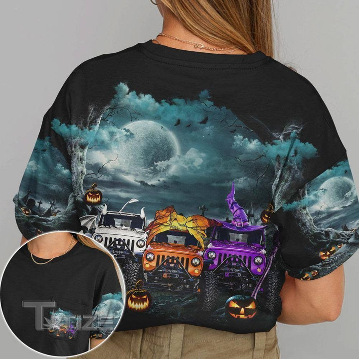 Halloween pumpkin horror off road 3D All Over Printed Shirt, Sweatshirt, Hoodie, Bomber Jacket Size S - 5XL