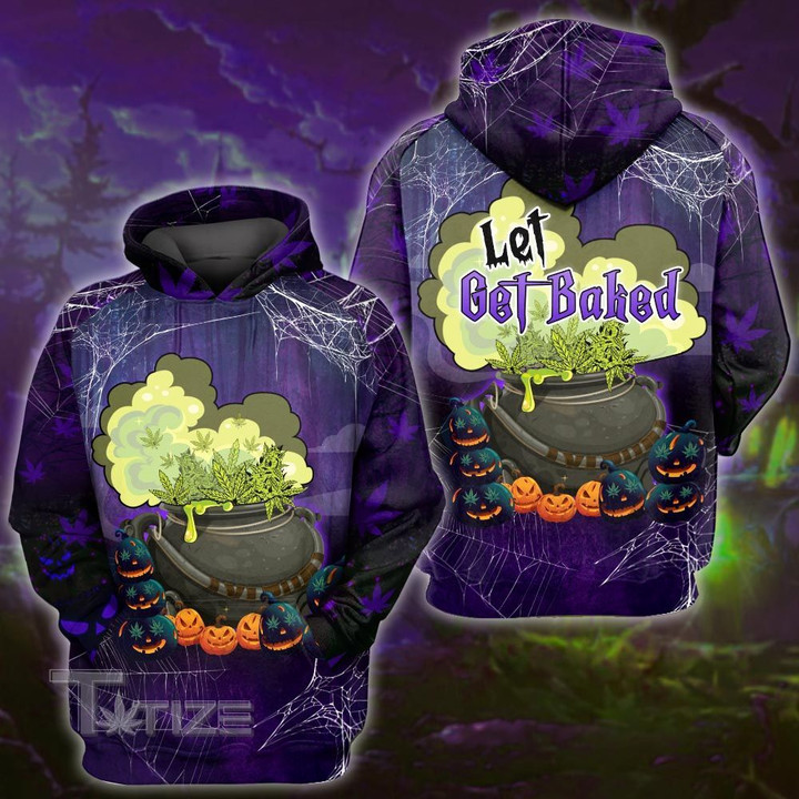 Weed Halloween Baked 3D All Over Printed Shirt, Sweatshirt, Hoodie, Bomber Jacket Size S - 5XL