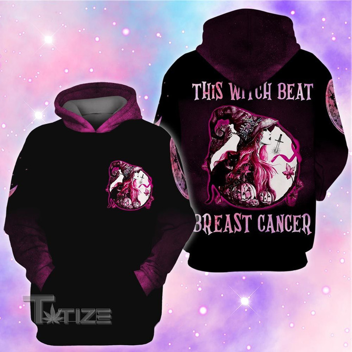 BReast cancer halloween witch 3D All Over Printed Shirt, Sweatshirt, Hoodie, Bomber Jacket Size S - 5XL
