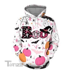 Happy Halloween Breast Cancer Awareness 3D All Over Printed Shirt, Sweatshirt, Hoodie, Bomber Jacket Size S - 5XL