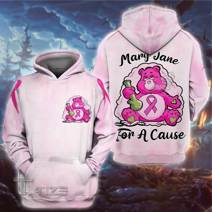 Weed Breast Cancer Don't Care Bear 3D All Over Printed Shirt, Sweatshirt, Hoodie, Bomber Jacket Size S - 5XL