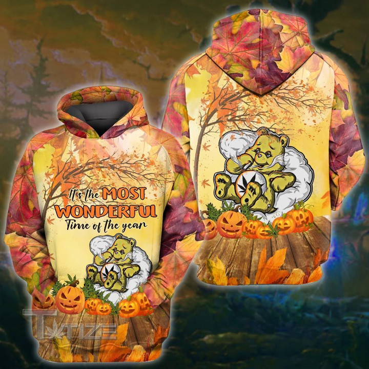 Weed Don't Care Bear Fall 3D All Over Printed Shirt, Sweatshirt, Hoodie, Bomber Jacket Size S - 5XL