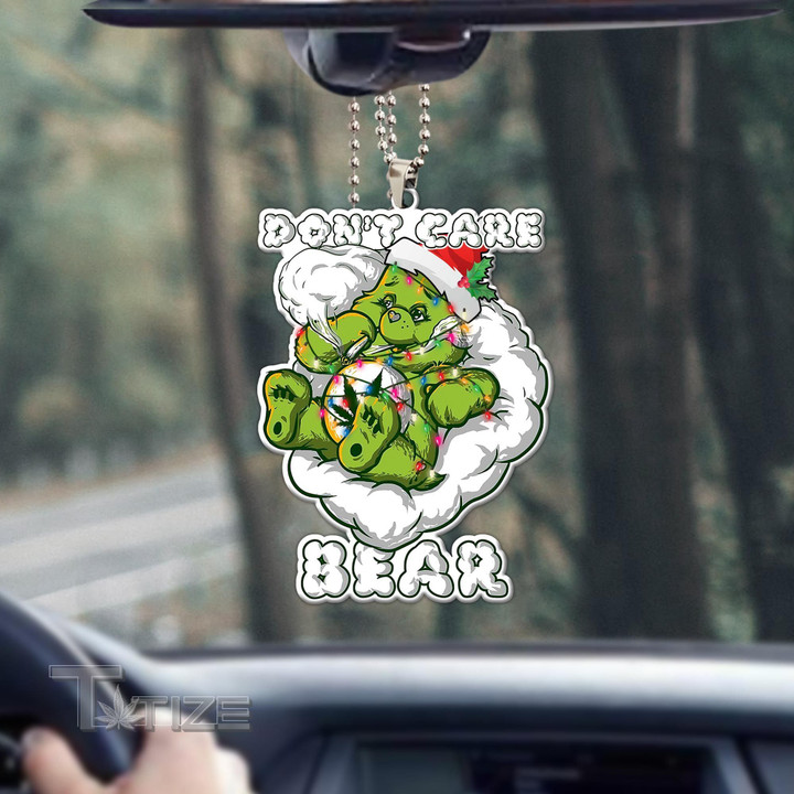 Weed christmas dont care bear Car Ornament