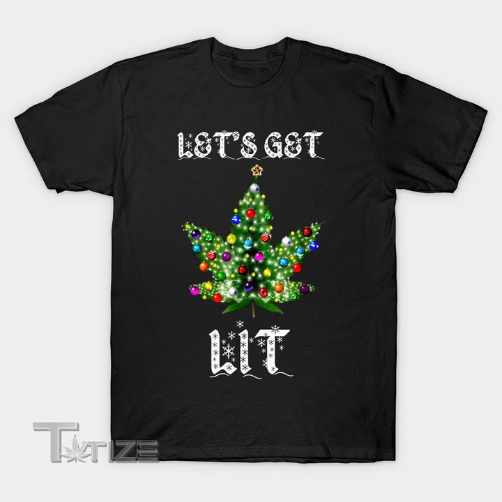 Christmas Tree Weed Leaf Pot Marijuana THC Graphic Unisex T Shirt, Sweatshirt, Hoodie Size S - 5XL