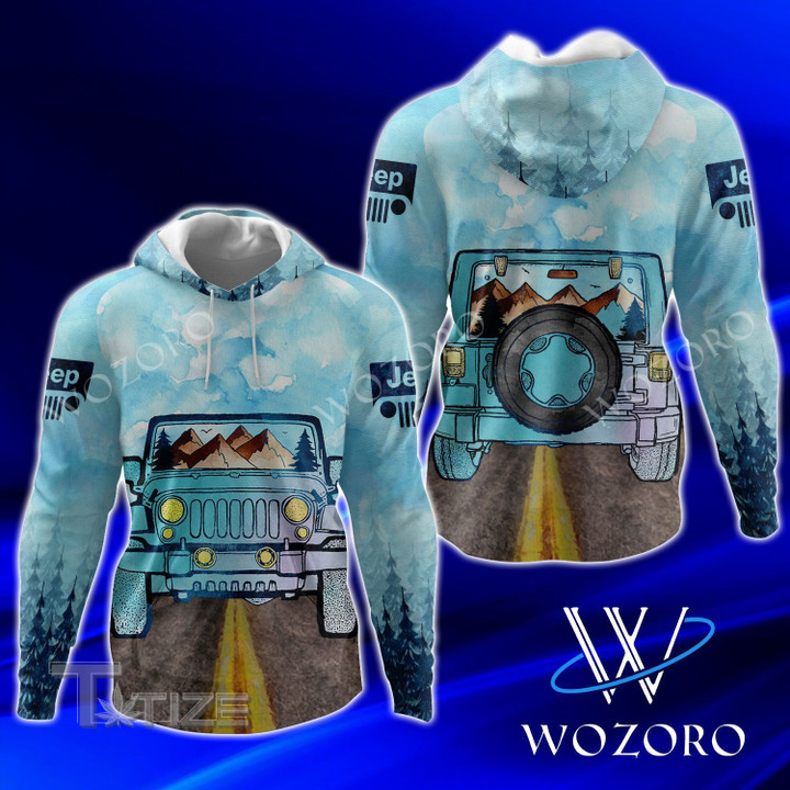 Hippie Jeep Car Into The Wild 3D All Over Printed Shirt, Sweatshirt, Hoodie, Bomber Jacket Size S - 5XL