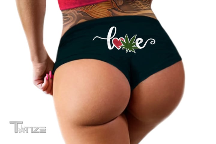 Love Weed Panties 4:20 Sexy Funny Naughty Booty Women's Briefs
