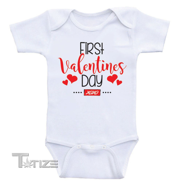 First Valentines Day Baby Onesie Infant Bodysuit