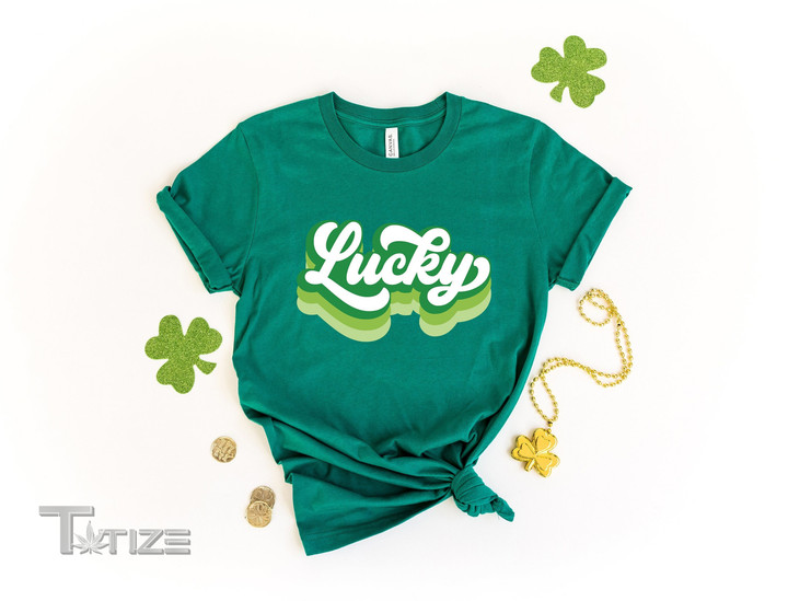 Irish Retro Lucky St Patricks Day Graphic Unisex T Shirt, Sweatshirt, Hoodie Size S - 5XL