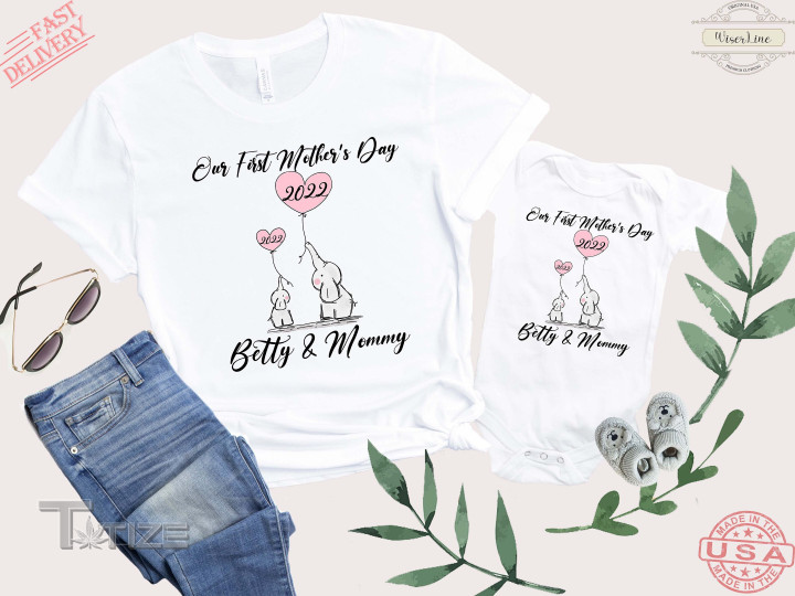 Our First Mother's Day Graphic Unisex T Shirt, Sweatshirt, Hoodie Size S - 5XL
