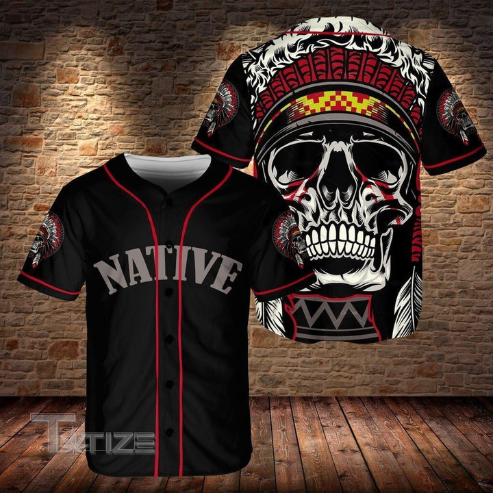 Skull Native Baseball Shirt