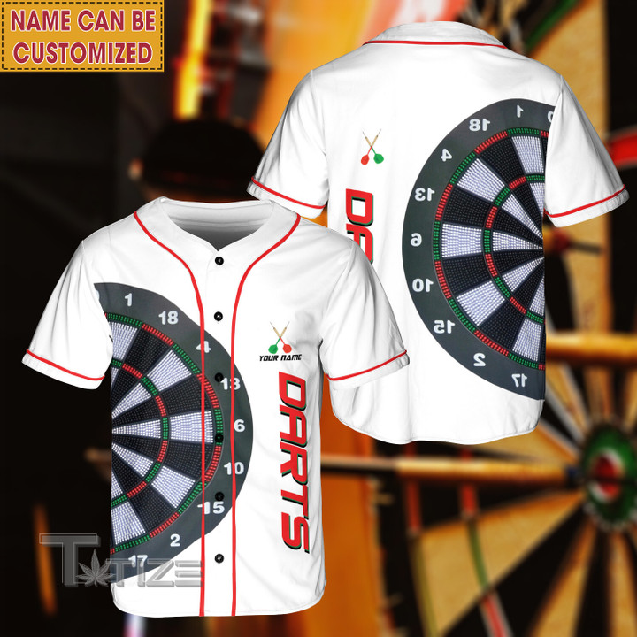 Darts Board Custom Name Baseball Shirt