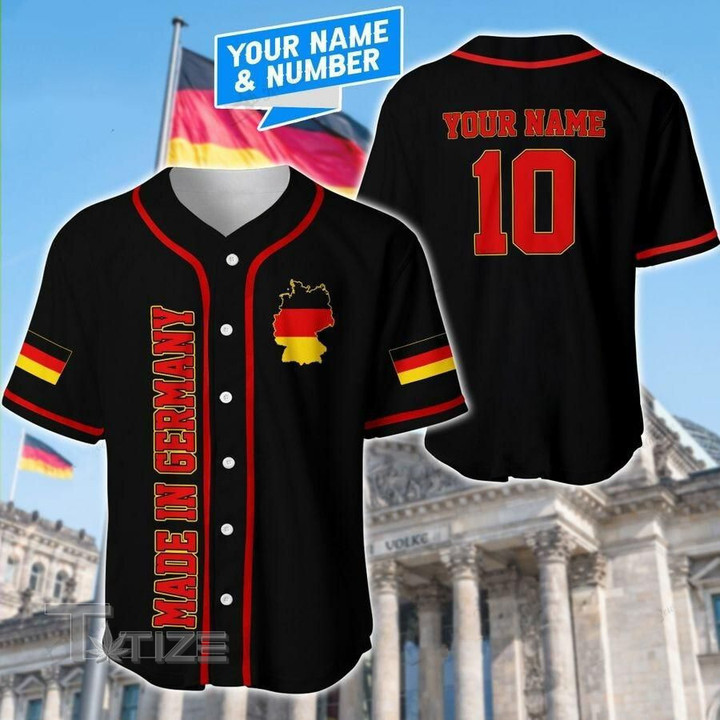 Made In Germany Custom Name And Number Baseball Shirt